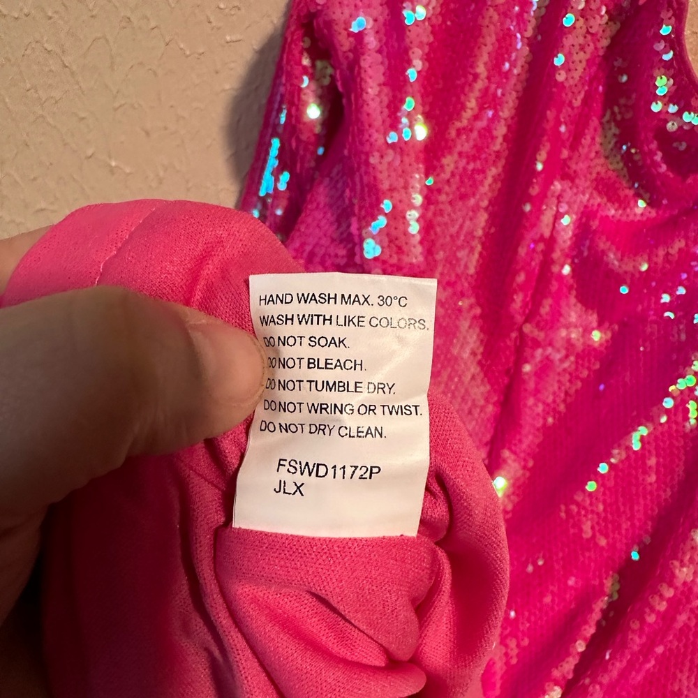 FAERIESTY Sequins Cocktail Dress Size 4X Plus Size Barbie pink - Picture 6 of 12